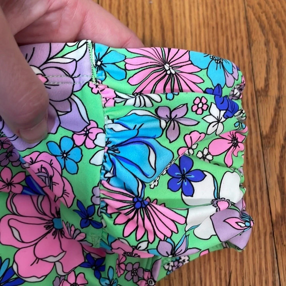 Salt + Cove Soft Side-Tab Bikini Bottoms in Peony Party Juniors 0 (12/14) NWT - Picture 5 of 6